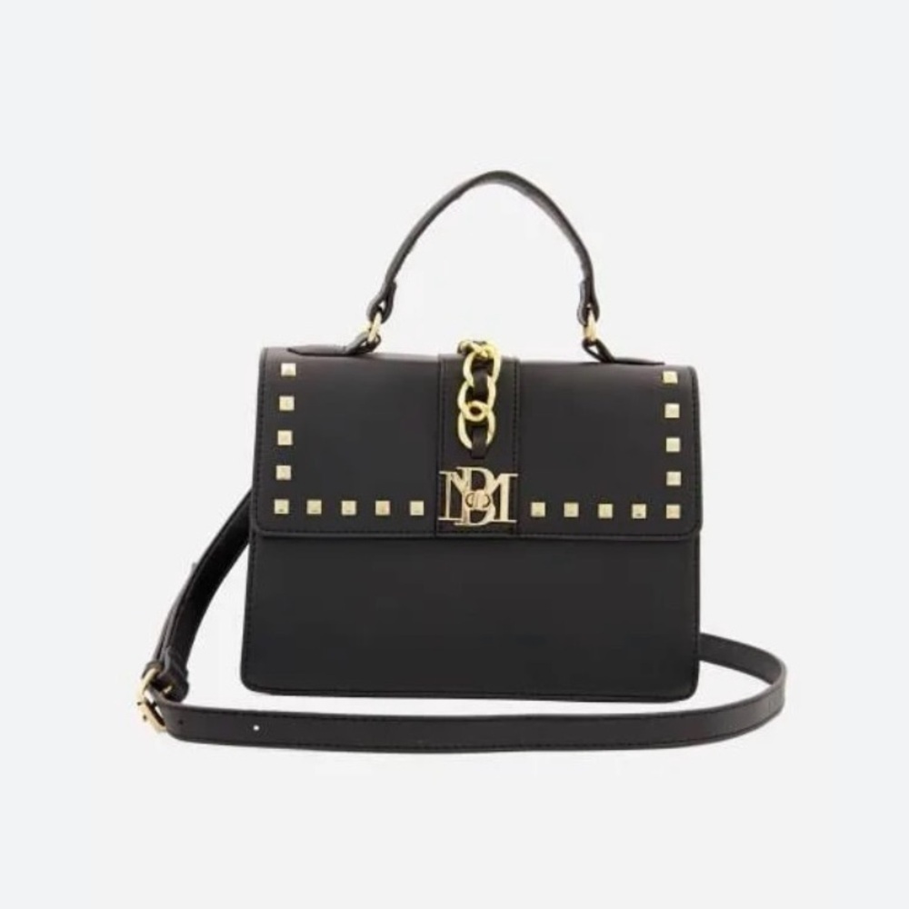 NWT-BADGLEY MISCHKA-BLACK KELLY CROSSBODY BAG WITH TOP HANDLE